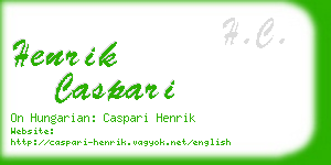 henrik caspari business card